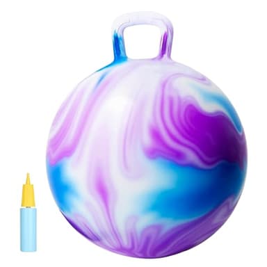 INPANY Hopper Ball, 18 Inches Bouncy Ball with Handles, Bouncing Bounce Balls Hopper, Inflatable Jumping Hopping Toys for Kids Ages 3-6, Hoppity Hop Girls Boys Gifts, Pump Included - Image 1