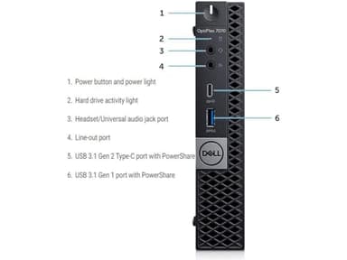 Dell OptiPlex 7070 Business Mini Desktop Computer, Core i7-8700, 32GB DDR4 RAM, 1TB SSD, Displayport, Keyboard and Mouse, Windows 10 Pro (Renewed) - Image 5