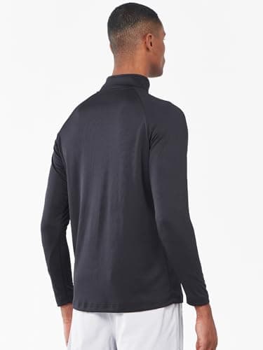 NORTHYARD Men's Running Shirt Long Sleeve Quarter Zip Pullover Moisture Wicking Quick Dry Athletic Workout Shirts Black-M - Image 3