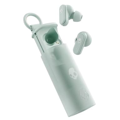 Skullcandy Dime Evo Wireless Earbuds, Bluetooth Headphones, Noise Isolating Fit, Up to 36 Hours Battery, Microphone for iPhone Android, Easy Carry with Clip-Anywhere Case - Preppy Sage - Image 1