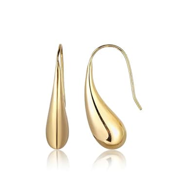 Amazon Essentials Yellow 18K Gold Plated Sterling Silver Teardrop Earrings (previously Amazon Collection) - Image 2