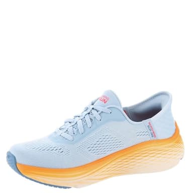 Skechers Women's Max Cushioning Elite 2.0 Solace Hands Free Slip-Ins Sneaker, Blue/Orange, 9 - Image 4