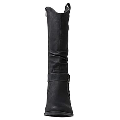 GLOBALWIN Women's Black Knee High Cowboy Boots Cowgirl Boots 8.5M - Image 4
