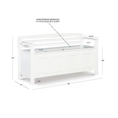 Linon Laredo Storage Bench - Image 3