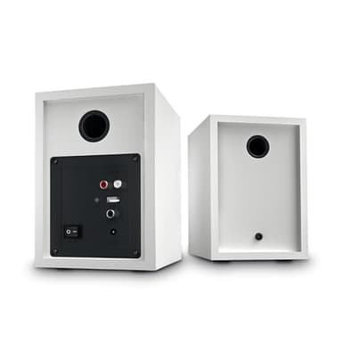 NL HOME PC Speakers for Desktop, 60W Max Output Compact Gaming Computer Speakers, Bluetooth 5.3/Aux-in Connectivity, Rich Bass Sound for Desktop, Laptop, Monitor - White - Image 6