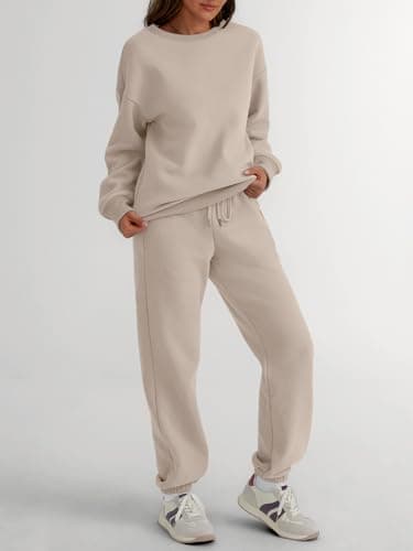 Trendy Queen Sweatsuits Women 2 Piece Outfits Two Piece Crewneck Sweatshirts Sets Lounge Fall Fashion Sweatpants 2025 Tracksuits - Image 3