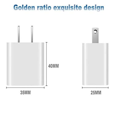 USB Wall Charger Block 2Pack Dual Port Cube Plug Power Charging Adapter Brick for Apple,for iPhone 16/17/Air/15/14/13/12/XS Max/XR/X/8/8 Plus/7/6,foriPad Mini/Air,for Samsung,for Kindle Fire,for LG - Image 3