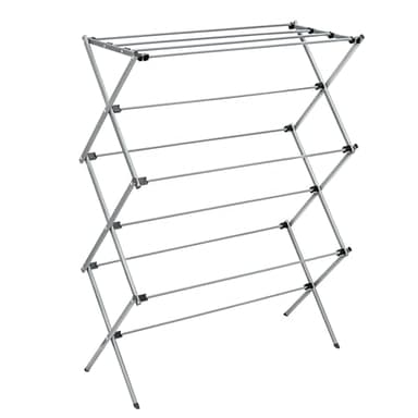Honey-Can-Do Collapsible Laundry Drying Rack, Sturdy Steel, Foldable & Portable Clothes Drying Rack, Space-Saving Design, Indoor & Outdoor Drying, Ideal for Laundry Room 50lb Capacity, Silver - Image 1