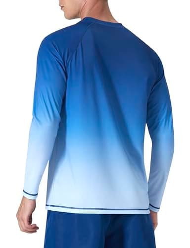 KPSUN Mens Swim Shirts UPF 50+ Rash Guard Long Sleeve Sun UV Protection Beach Shirts Quick Dry Fishing T-Shirt - Image 3