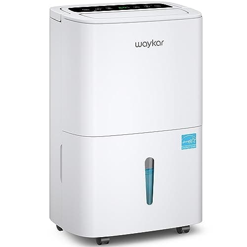 Waykar 80 Pints Energy Star Home Dehumidifier for Spaces up to 5,000 Sq. Ft at Home, in Basements and Large Rooms with Drain Hose, Handle, Auto Defrost and Self-Drying. - Image 1