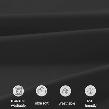 Biloban Crib Sheets Fitted, 2 Pack Crib Sheet Fits for Standard Crib Mattress, Neutral Toddler Bed Sheets for Baby Boys and Girl, Black, 52”X 28” - Image 4