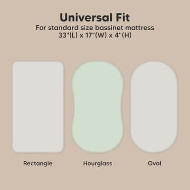 2-Pack Organic Bassinet Sheets for Girls, Boys - 100% Cotton Bassinet Mattress Sheets Compatible with Halo Bassinest Swivel Sleeper, Graco, Baby Delight, Chicco, Unisex Fitted Bassinet Sheets (Sage) - Image 3