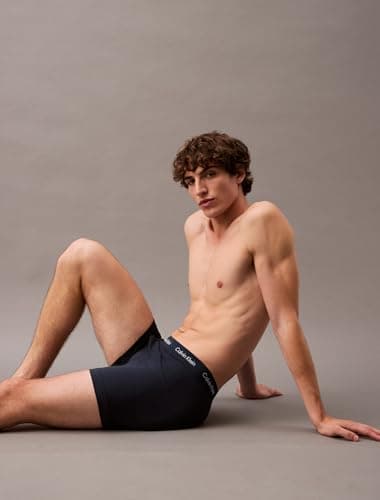 Calvin Klein Men's Cotton Stretch Megapack Boxer Briefs, Black (7 Pack), M - Image 2