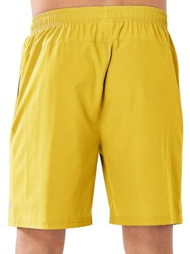 NORTHYARD Men's Athletic Running Shorts Quick Dry Workout Shorts Lightweight Sports Gym Basketball 7"/ 9"/ 5" Tennis Hiking Exercise Yellow-7 inches L - Image 2