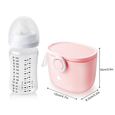 Termichy Baby Formula Dispenser, Portable Milk Powder Dispenser Container with Carry Handle and Scoop for Travel Outdoor Activities with Baby Infant, 8.8OZ, 0.55LB, 250g, 500ml (Pink) - Image 7