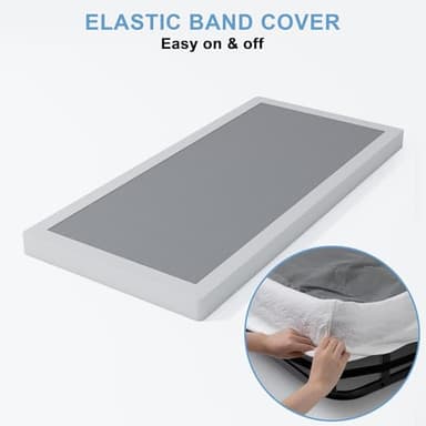 HOBINCHE Low Profile Box Spring Twin,3 Inch Box Spring for Twin Size Bed,Heavy Duty Bed Base,Metal Mattress Foundation,Easy Assembly/Noise Free/Non Slip - Image 7