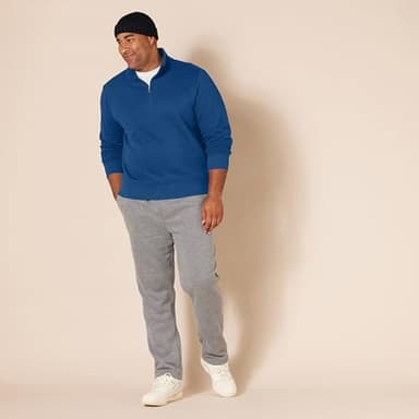 Amazon Essentials Men's Long-Sleeve Quarter-Zip Pullover Fleece Sweatshirt, Teal Blue, X-Small - Image 8