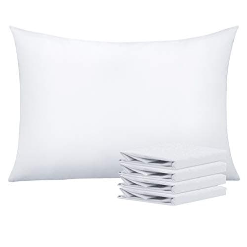 NTBAY Queen Pillowcase Set - 4 Pack Brushed Microfiber 20x30 Pillowcases - Soft, Wrinkle-Free, Fade-Resistant, Stain-Resistant, White Pillowcases with Envelope Closure - 20x30 Inches, White - Image 1