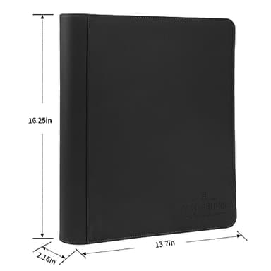 Top loader Binder-9 Pockets Pages Sleeves | Toploader Binder | Holds 288 Cards | Sleeves for “3×4” rigid | Ringless Double-Sided Pockets for TCG, Sports | Toploader card binder(black) - Image 2