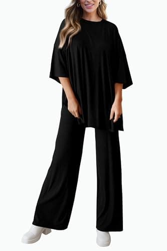 PRETTYGARDEN Two Piece Sets For Women Summer Fashion Lounge Matching Set 2025 Travel Vacation Airport Outfits Clothing (Black,X-Large) - Image 5