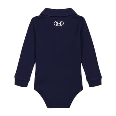 Under Armour UA LS POLO BODYSUIT, Midnight Navy - Long Sleeve, 18 Months - Image 2
