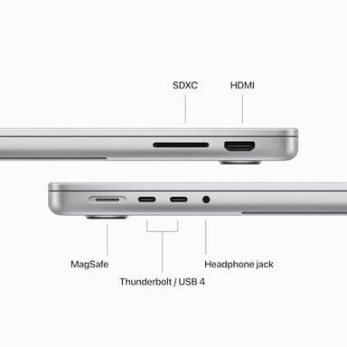2023 Apple MacBook Pro with Apple M3 chip (14-inch, 8GB RAM, 512GB SSD Storage) (QWERTY English) Silver (Renewed Premium) - Image 4