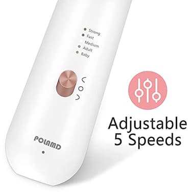 Professional Manicure Pedicure Kit, Electric Nail File Set, Cordless Electric Nail Drill Machine, 5 Speeds Hand Foot Care Tool for Nail Grind Trim Polish(White) - Image 4