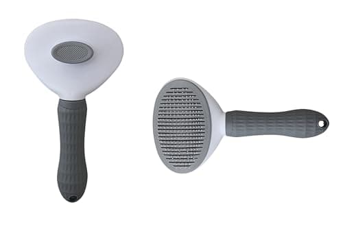 Pet Grooming Brush For Cats & Dogs Self-Cleaning Slicker Brush Hair Removal Comb Gentle De-shedding Grooming Tool - Image 1