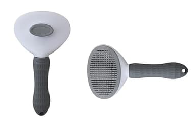 Pet Grooming Brush For Cats & Dogs Self-Cleaning Slicker Brush Hair Removal Comb Gentle De-shedding Grooming Tool - Image 1