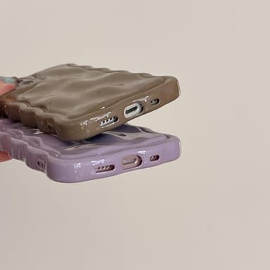 FABSPARK Case for iPhone 14,Cute 3D Solid Color Meteorite Bubble Water Ripple Curly Wavy Frame Case,Soft TPU Shockproof for iPhone 14 6.1 Inch,Wine Red - Image 5