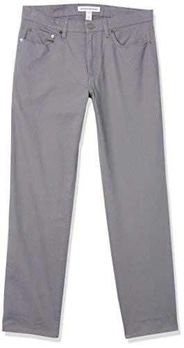 Amazon Essentials Men's Pants, Relaxed-Fit, 5-Pockets, Stretch Twill, Dark Grey, 40W x 28L - Image 4