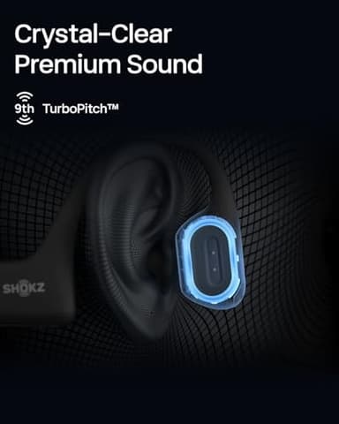 SHOKZ OpenRun Pro - Open-Ear Bluetooth Bone Conduction Sport Headphones - Sweat Resistant Wireless Earphones for Workouts and Running with Premium Deep Base - Built-in Mic, with Hair Band - Image 5