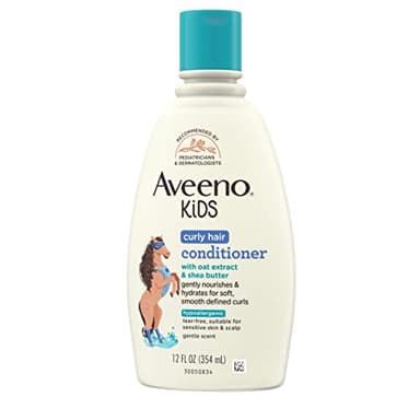 Aveeno Kids Curly Hair Conditioner, Hydrating Conditioner, Kids Curly Hair Products, Oat Extract & Shea Butter, Gentle Scent, 12 fl. oz (Pack of 1) - Image 14