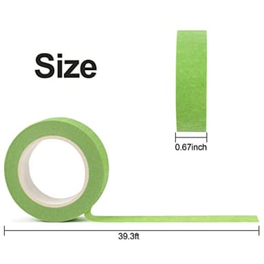 Guirnd 12PCS Colored Masking Tape, Kids Art Supplies, DIY Craft Tape, Colored Tape Rolls, Colored Painters Tape, 1.7cm x 12m (2/3In x 13Yards) - Image 2