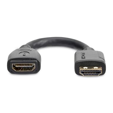 StarTech.com 6in High Speed HDMI Port Saver Cable with 4K 60Hz - Short HDMI 2.0 Male to Female Adapter Cable - Port Extender (HD2MF6INL) - Image 3