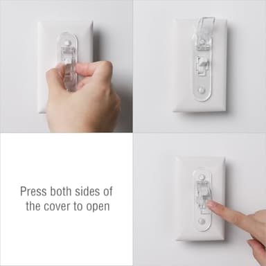 Wall Switch Guard, Childproof Light Switch Cover Guard | Toggle Style | Light Switch Protection | Lock Toggle Switch in On or Off Position | 2 Pack, Clear - Image 3