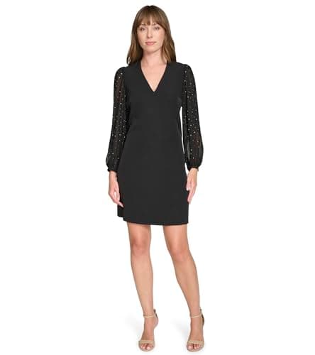 Tommy Hilfiger Women's Dresses Shift,Black,6P - Image 1