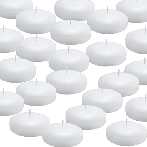 Tuyai (Set of 36) Floating Candles, 3 inch White Dripless Wax Burning Candles, for Weddings, Party, Special Occasions and Home Decorations - Image 1