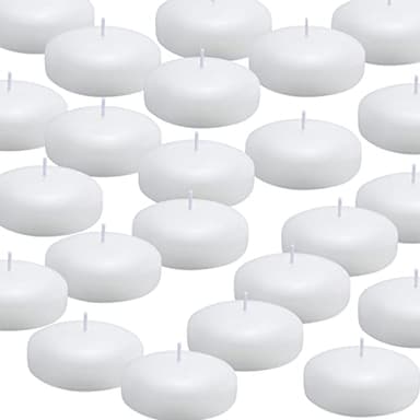 Tuyai (Set of 36) Floating Candles, 3 inch White Dripless Wax Burning Candles, for Weddings, Party, Special Occasions and Home Decorations - Image 1