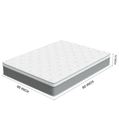 CIUANCE Queen Mattress, 12 Inch Queen Size Bed Mattress in a Box with Memory Foam and Pocket Spring for Medium Firm Feel, Fiberglass Free, Motion Isolation, CertiPUR-US - Image 2