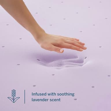 LUCID 3 Inch Lavender Infused Memory Foam Mattress Topper, Queen Size – Ventilated Design – Pressure Relieving Bed Topper - Mattress Pad – CertiPur Certified - Image 2