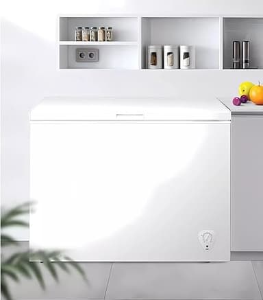 Deep Freezer 10.0 Cu Ft Chest Freezer with 7 Adjustable Thermostat Control and Removable Wire Basket for Office Bar or Home Kitchen Compact Freezers white - Image 3