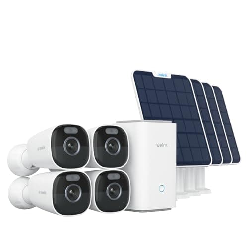 REOLINK 4K Security Cameras Wireless Outdoor System, Encrypted 1 Year Local Storage, Color Night Vision, 2.4/5GHz Wi-Fi, AI Detection, No Monthly Fee, Home Hub with 4X Eco Ultra+Solar Panel - Image 1