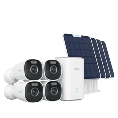 REOLINK 4K Security Cameras Wireless Outdoor System, Encrypted 1 Year Local Storage, Color Night Vision, 2.4/5GHz Wi-Fi, AI Detection, No Monthly Fee, Home Hub with 4X Eco Ultra+Solar Panel - Image 1