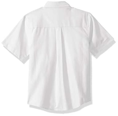 Nautica Boys' School Uniform Short Sleeve Button-Down Oxford Shirt, White, 3T - Image 2