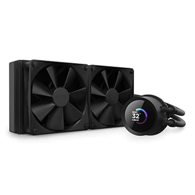 NZXT Kraken 240 - RL-KN-240-B1-240mm AIO CPU Liquid Cooler - Customizable 1.54" Square LCD Display for Images, Performance Metrics and More - High-Performance Pump - 2 x F120P Fans - Black - Image 1
