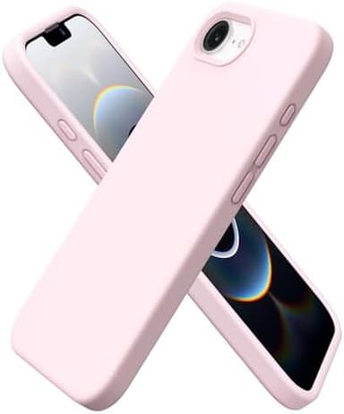 ORNARTO Compatible with iPhone 16e Case 6.1"(2025), Liquid Silicone 3 Layers Full Covered Soft Gel Rubber Phone Case,Shockproof Protective Cover with Anti-Scratch Microfiber Lining-Chalk Pink - Image 3
