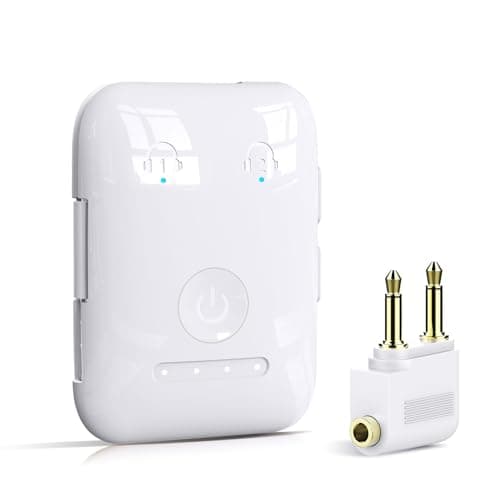 Premium Bluetooth 5.4 Transmitter, Airplane Wireless Adapter, Supports 2 AirPods/Headphones, Bluetooth Transmitter for TV, Airplane, Gym, with aptX Adaptive & Low Latency
