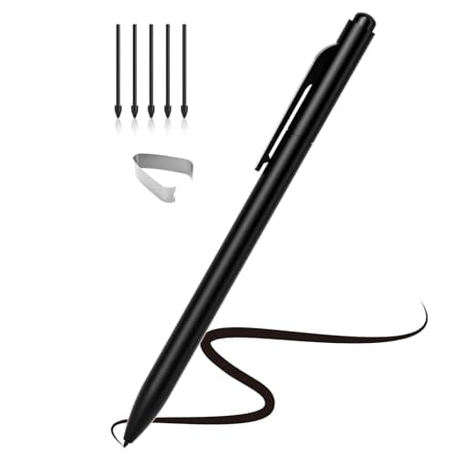 Ciscle EMR Stylus Compatible with Remarkable 2, Replacement Digital Pen with Eraser, 4096 Pressure Levels, Palm Rejection, Tilt Support-5 Pen Tips (Black) - Image 1