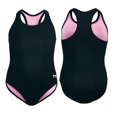 TYR Girls' Standard Durafast Lite Ella Maxfit Swimsuit, Black, Large - Image 1